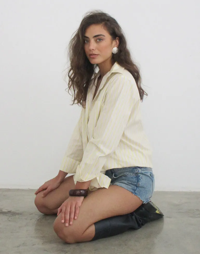Turner Shirt in Candy Stripe Yellow