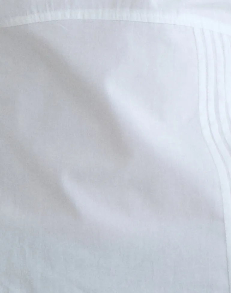 Uliva Cap Sleeve Corset Top in Poplin White