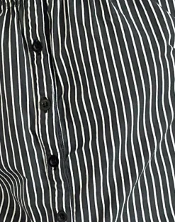 Ulsan Fitted Shirt in Black and Grey Stripe