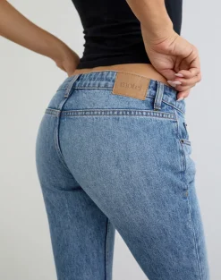 Ultra Low Rise Flare Jean in Slate Blue
