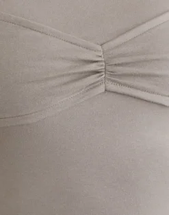 Ursuly Long Sleeve Bardot Top in Moon Rock