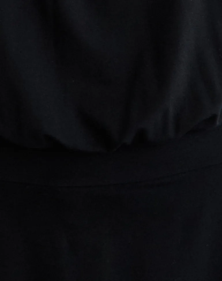 Vaklina Mini Dress in Rayon Jersey Black