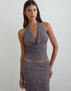 Valila Top in Flare Flower Purple