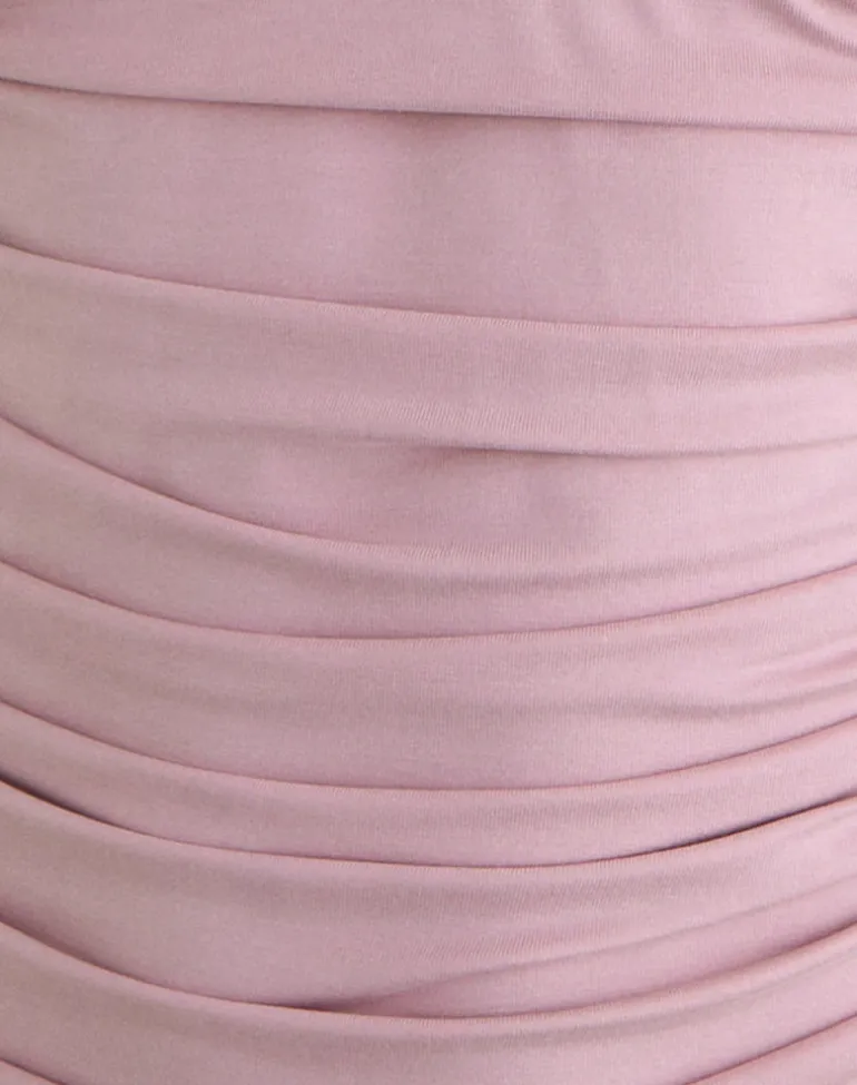 Vernia Plunge Batwing Top in Cupro Pink