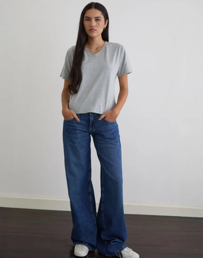 Viman Top in Jersey Grey Marl