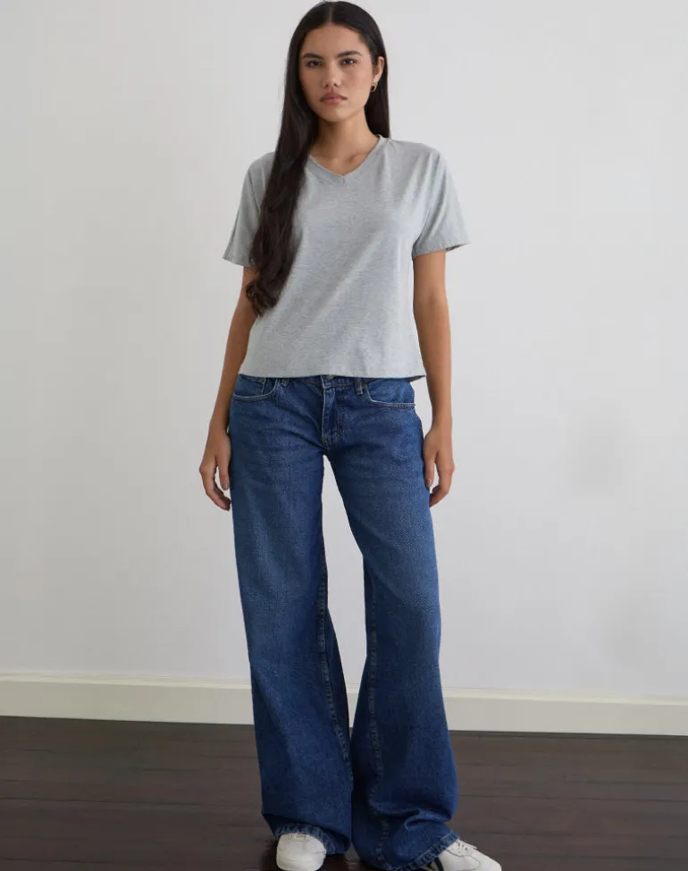 Viman Top in Jersey Grey Marl