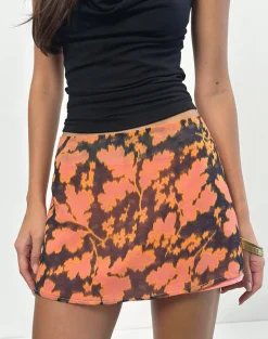 Vira Mini Skirt in Furnishing Floral