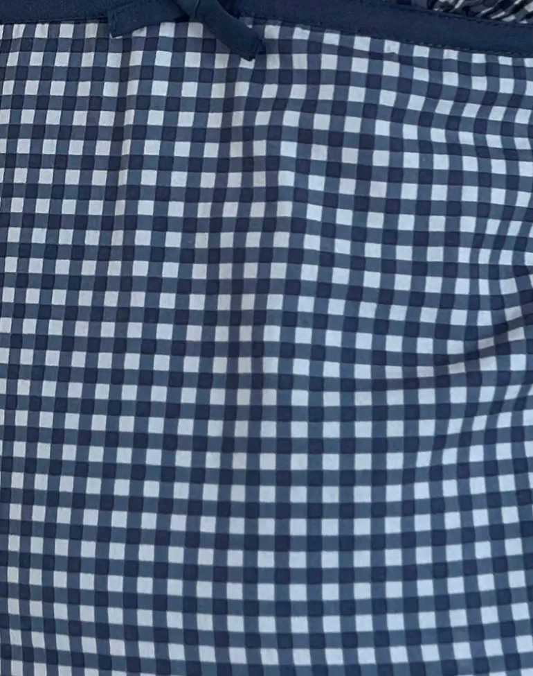 Vishata Top in Mini Gingham Dark Blue