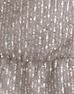 Vora One Shoulder Mini Dress in Sequin Nude