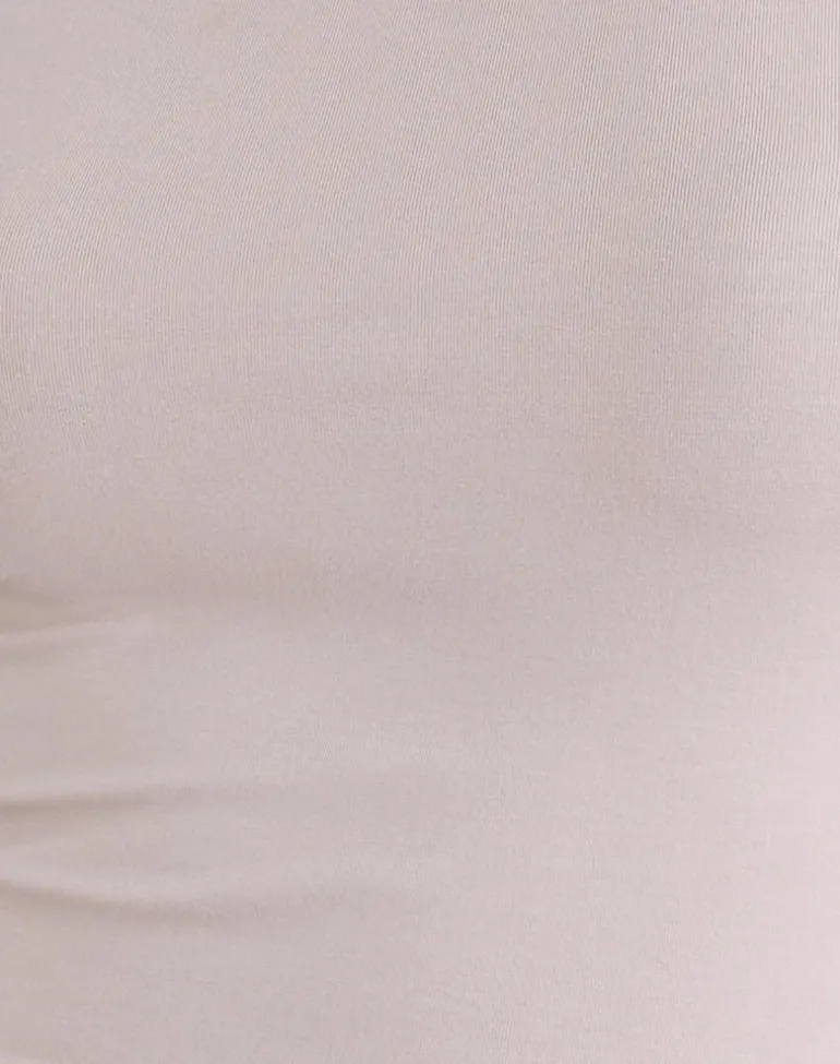 Wakana Asymmetric Long Sleeve Top in Cannoli Cream
