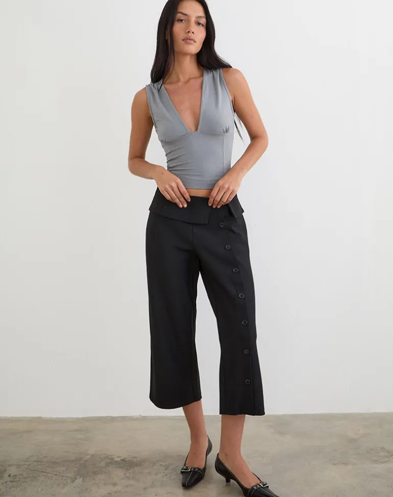 Wamari Capri Trouser in Tailoring Black