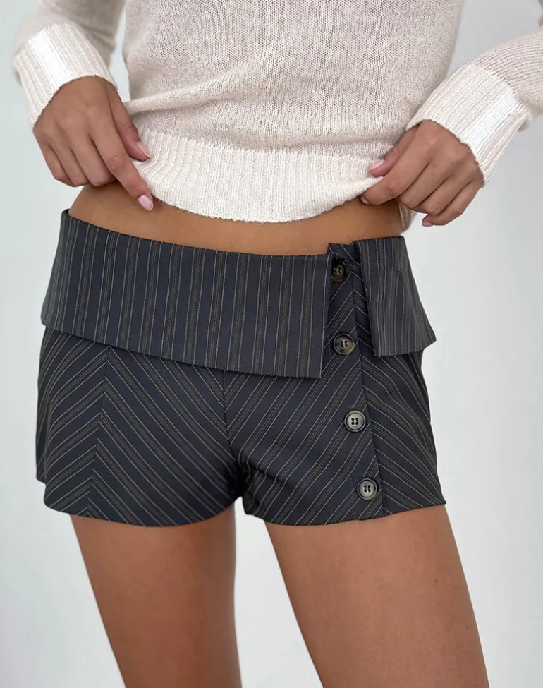 Wamuka Short in Tailoring Pinstripe Grey