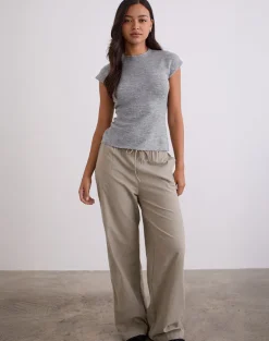 Wasic Wide Leg Trouser in Biscotti