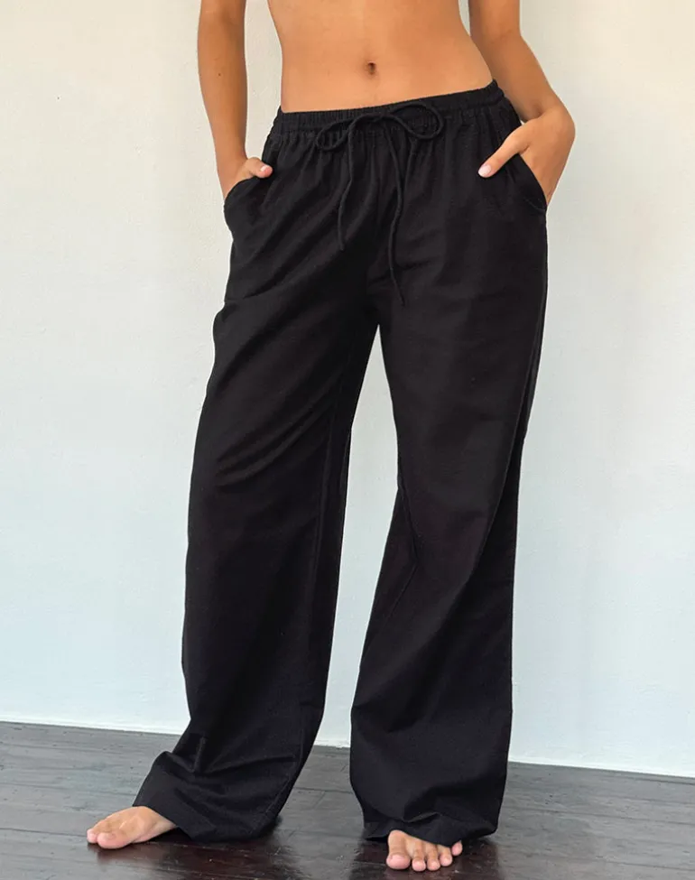 Wasic Wide Leg Trouser in Black