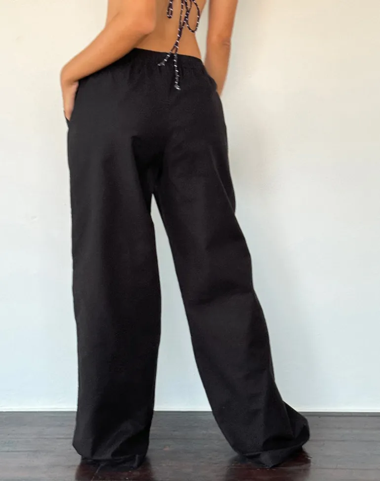 Wasic Wide Leg Trouser in Black