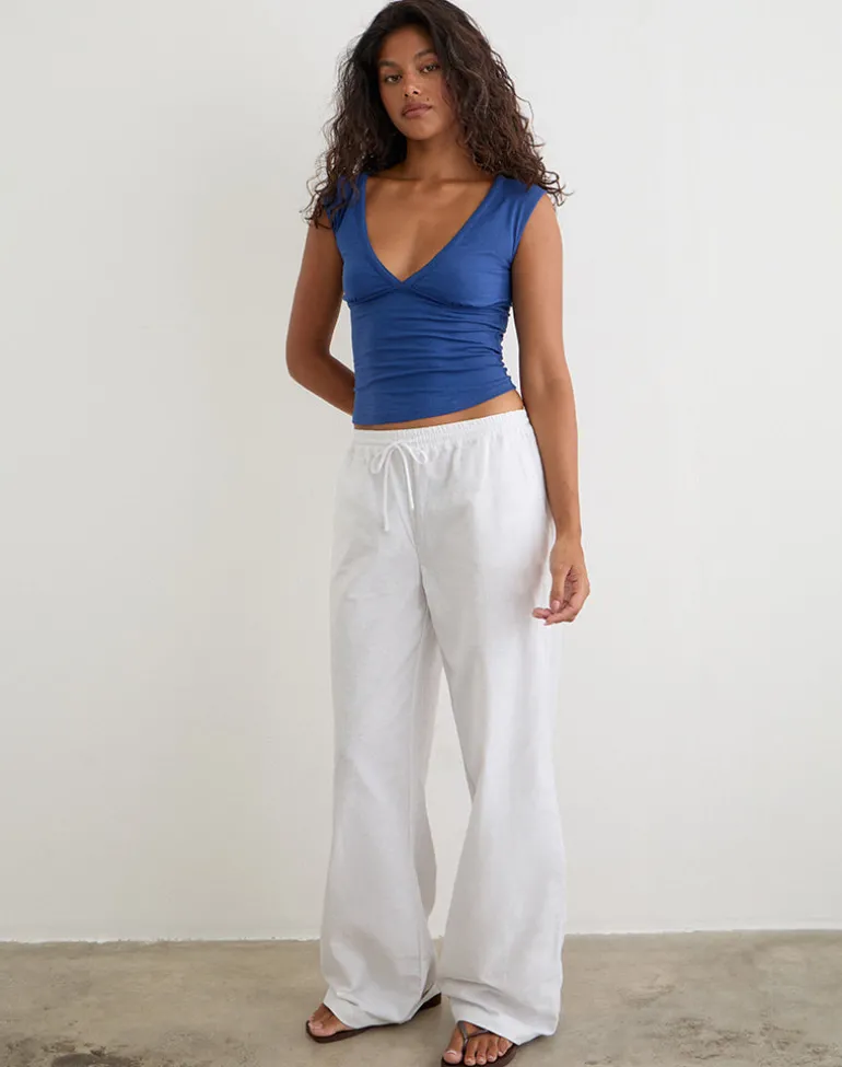 Wasic Wide Leg Trouser in White