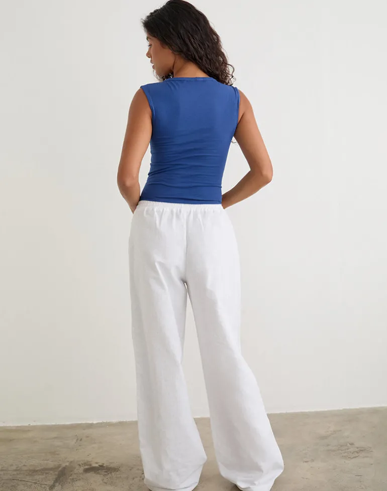Wasic Wide Leg Trouser in White