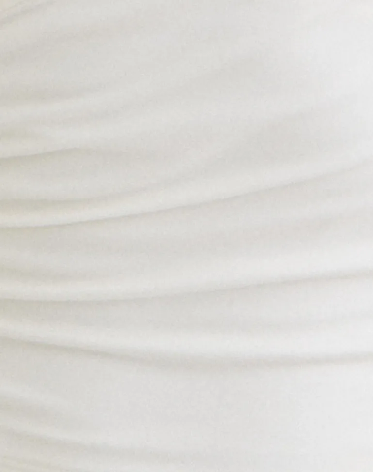 Wilkes Wrap Top in Jersey Off White