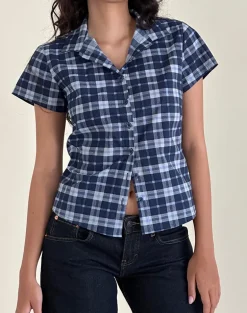 Wilman Shirt in Tartan Dark Blue
