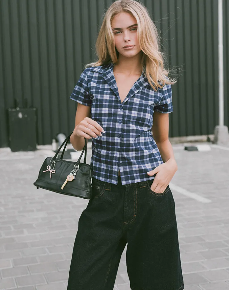 Wilman Shirt in Tartan Dark Blue