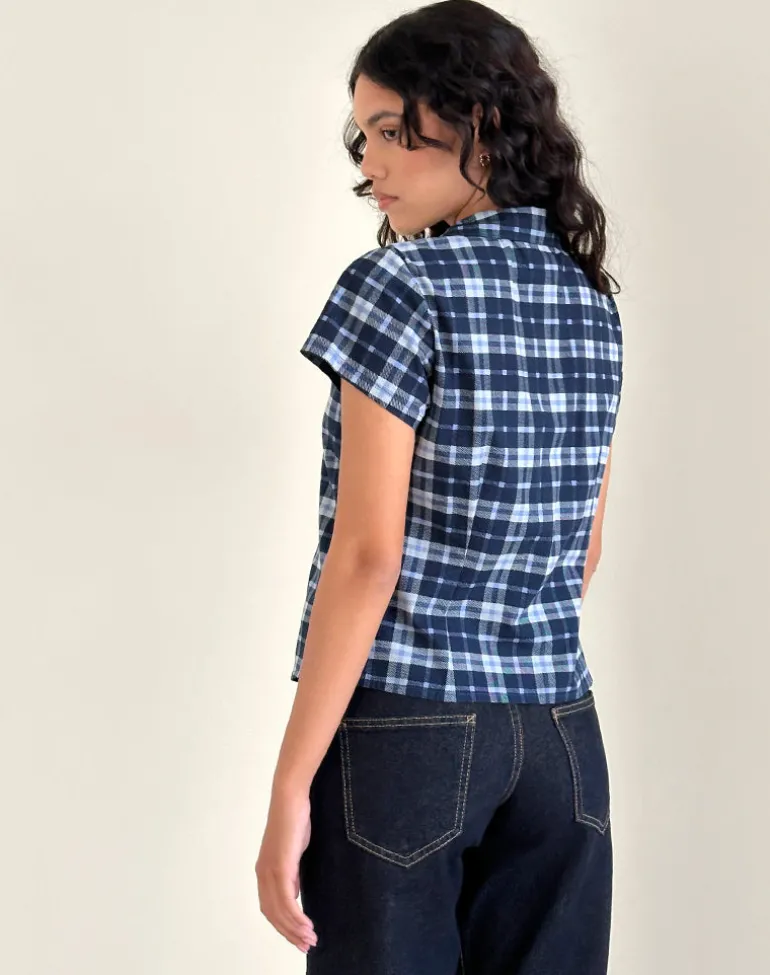 Wilman Shirt in Tartan Dark Blue