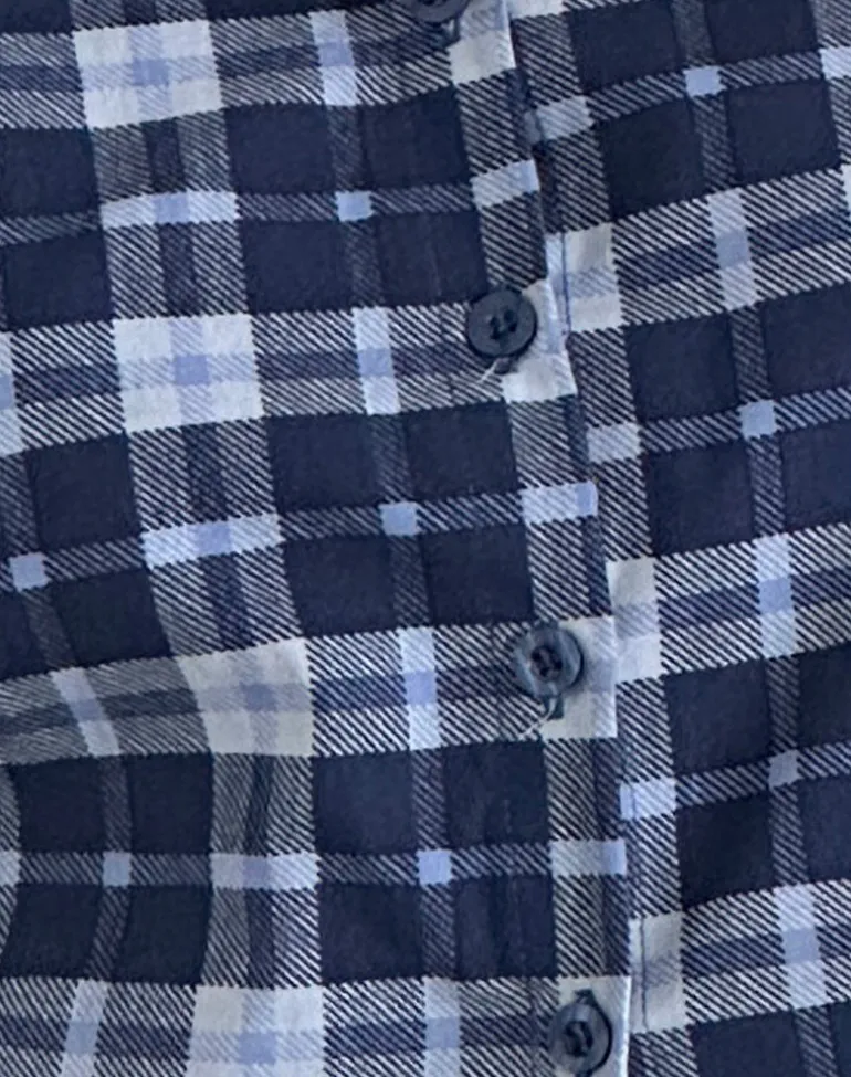 Wilman Shirt in Tartan Dark Blue