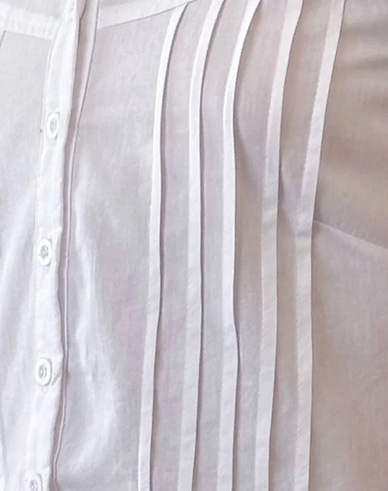 Wilmot Blouse in White Poplin