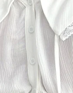 Wujala Bardot Tie Waist Top in Rayon White
