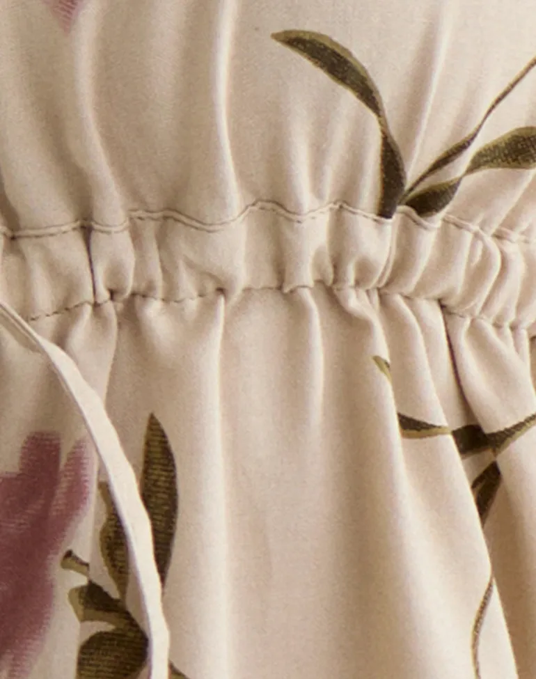 Yalova Halter Top in Bloom Leafy Taupe