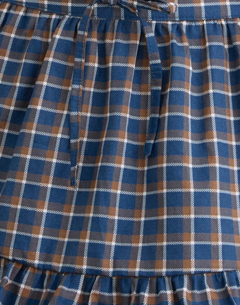 Yasumi Mini Skirt in Medium Tartan Blue