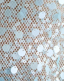 Yorenda Top in Net Sequin Blue