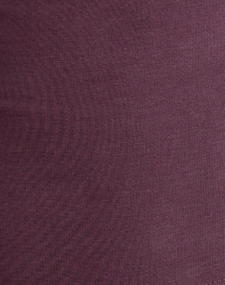 Yubin Keyhole Long Sleeve Top in Cupro Deep Purple