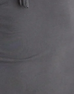 Yubin Keyhole Long Sleeve Top in Cupro Charcoal Grey