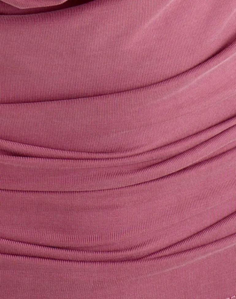Yukashi Top in Cupro Raspberry
