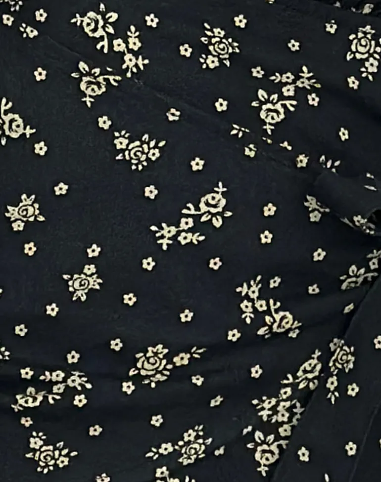 Yung Halterneck Wrap Top in Floral Land Black