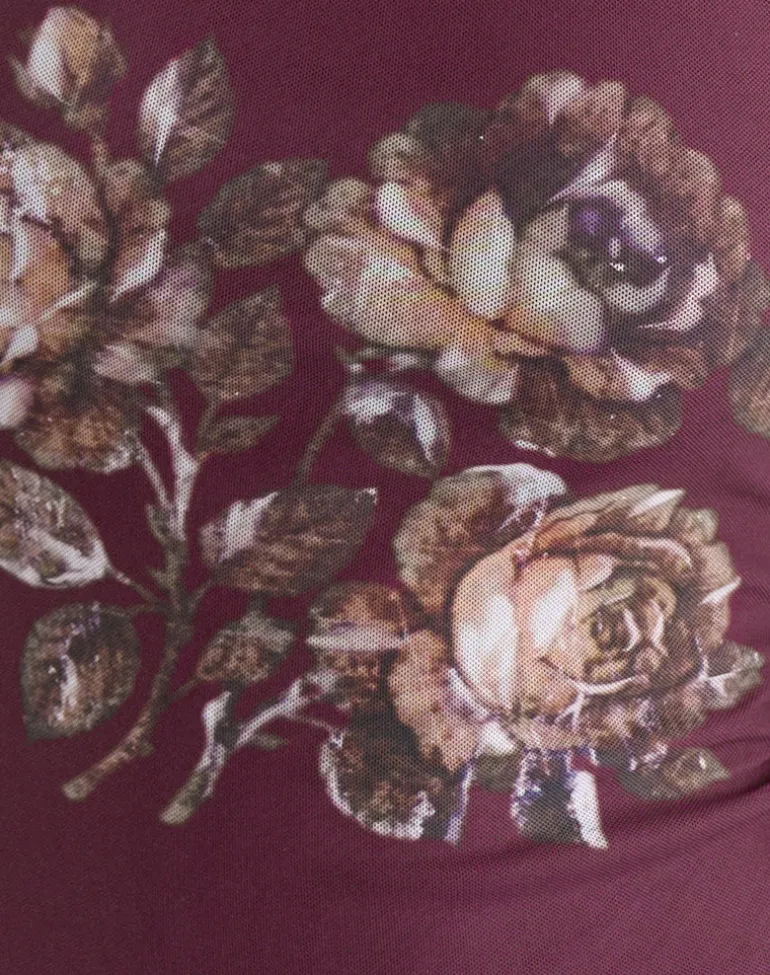 Zalika Top in Crystal Rose Burgundy