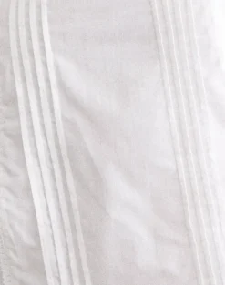 Zelie Square Neck Top in Broderie Poplin White