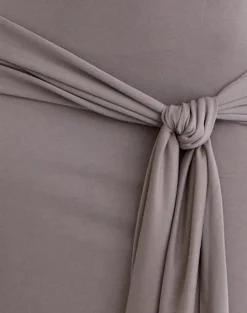 Zeya Maxi Dress in Cupro Taupe Grey