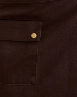 Ziphy Mini Skirt in Peach Twill Brown