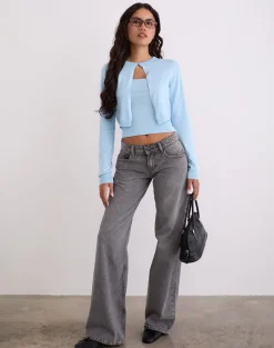 Ziva Knit Cami Vest Top in Blue