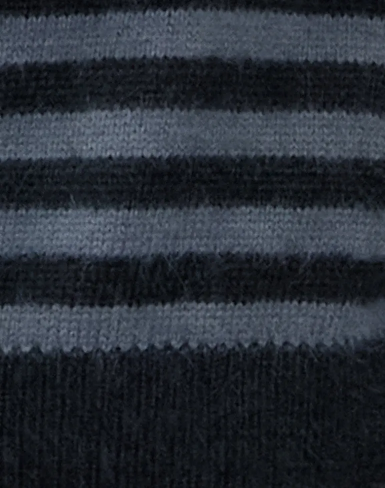 Zuleika Jumper in Charcoal Stripe
